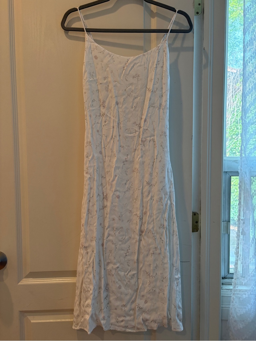 Wilfred White Floral Midi Slip Dress